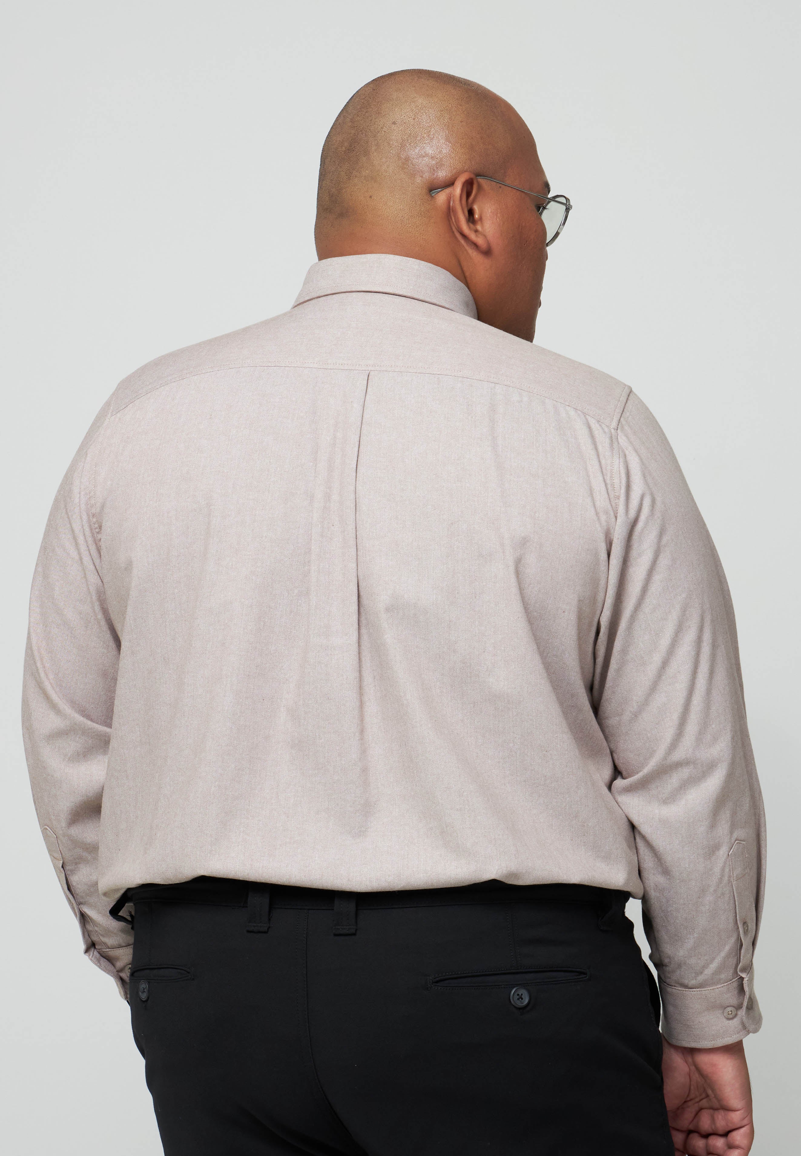 Kemeja Lelaki Plus Size | Baju Lelaki Plus Size | Plus Size Shirt | Baju Plus Size | Big Size Shirt #color_Light Brown