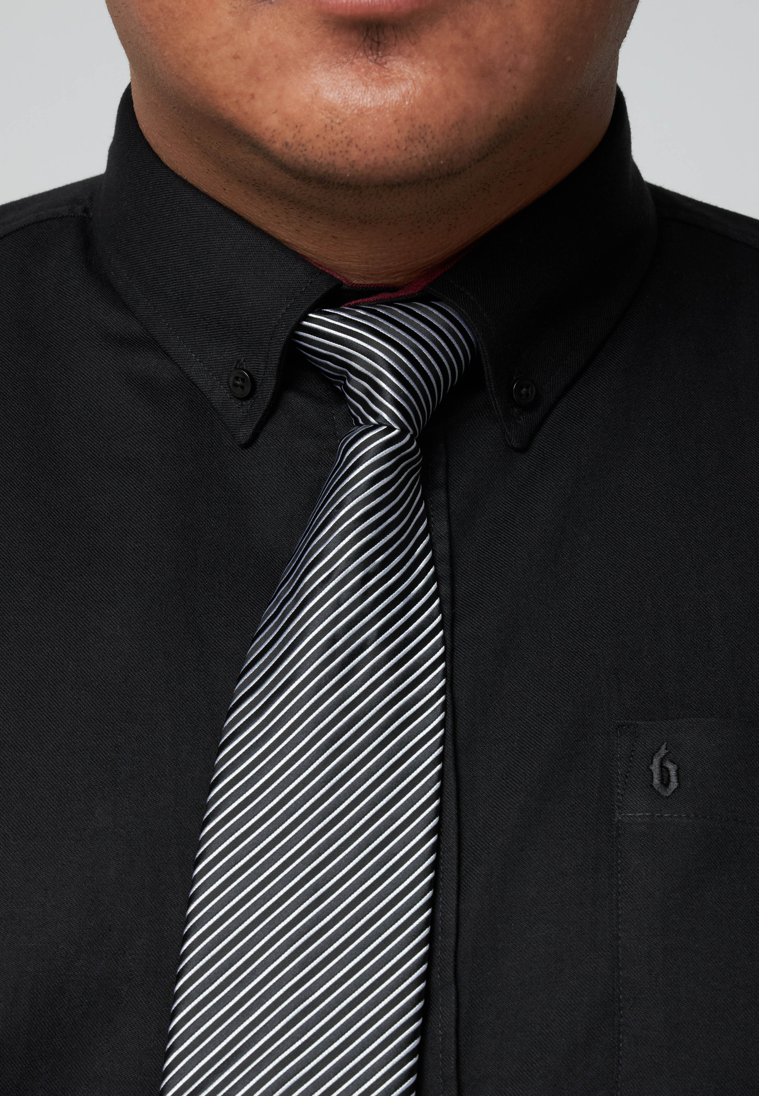 Kemeja Lelaki Plus Size | Baju Lelaki Plus Size | Plus Size Shirt | Baju Plus Size | Big Size Shirt #color_Black