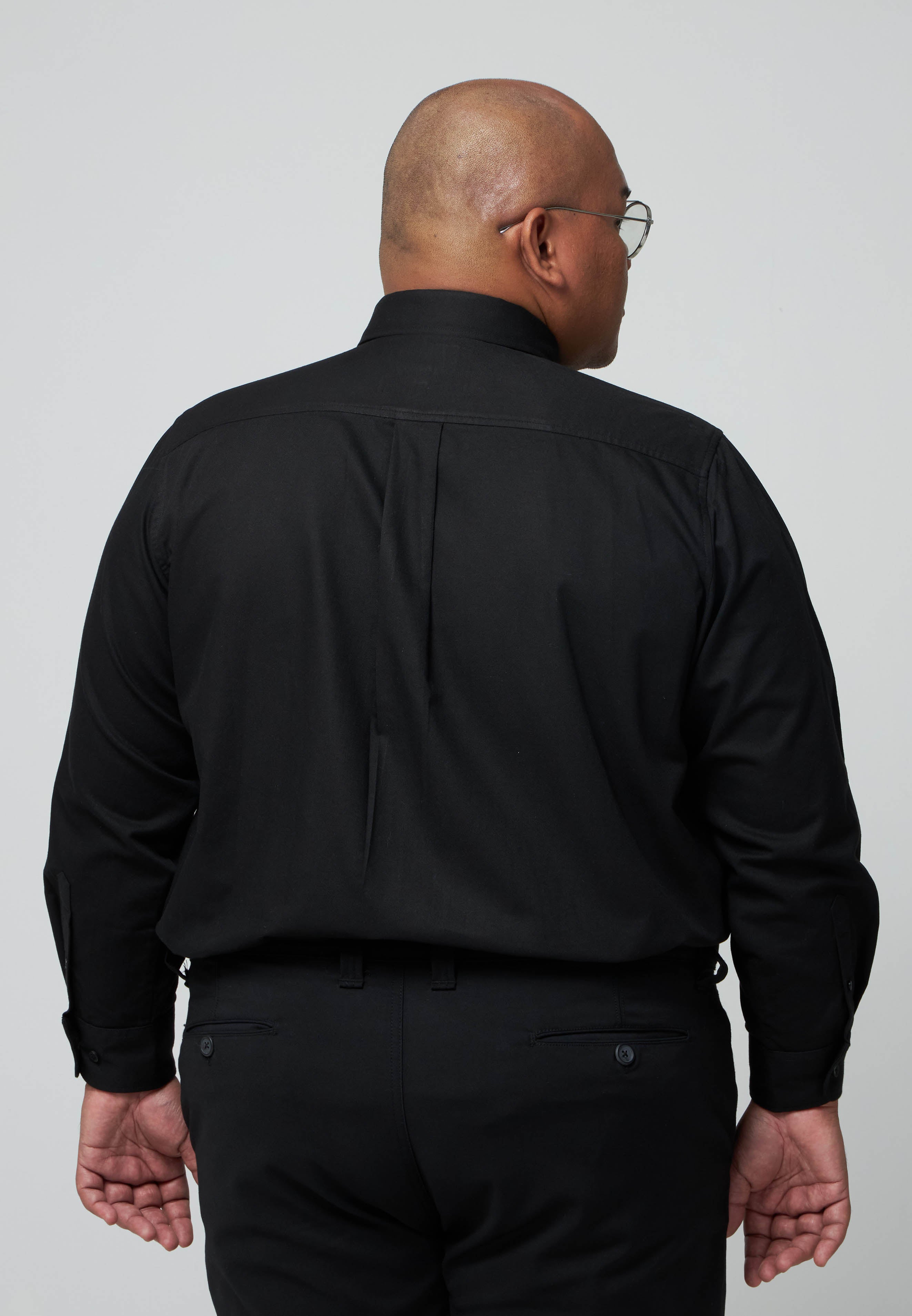 Kemeja Lelaki Plus Size | Baju Lelaki Plus Size | Plus Size Shirt | Baju Plus Size | Big Size Shirt #color_Black