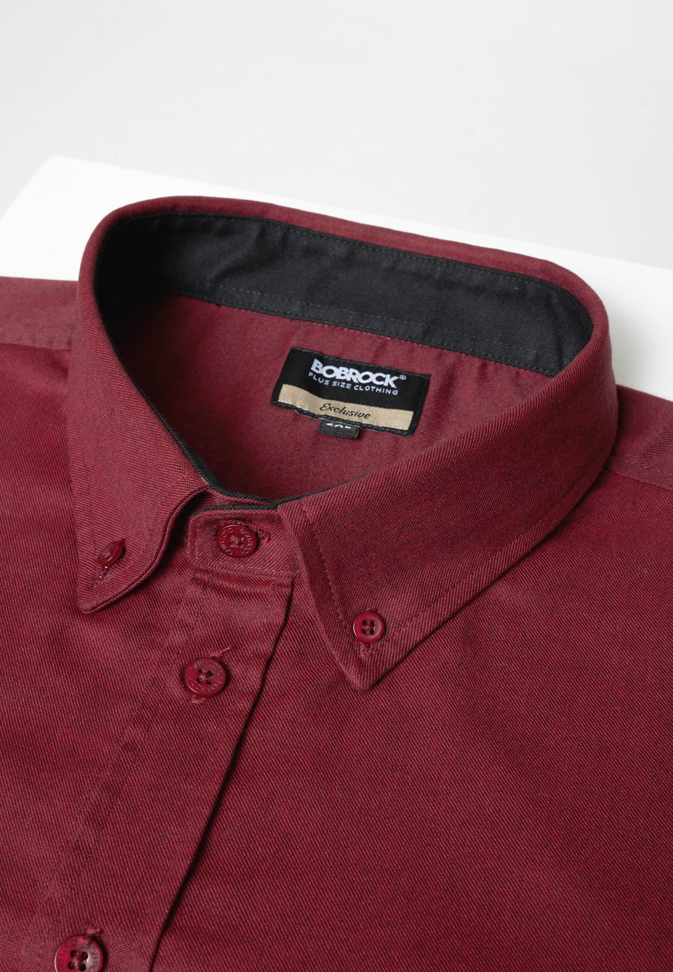 Kemeja Lelaki Plus Size | Baju Lelaki Plus Size | Plus Size Shirt | Baju Plus Size | Big Size Shirt #color_maroon