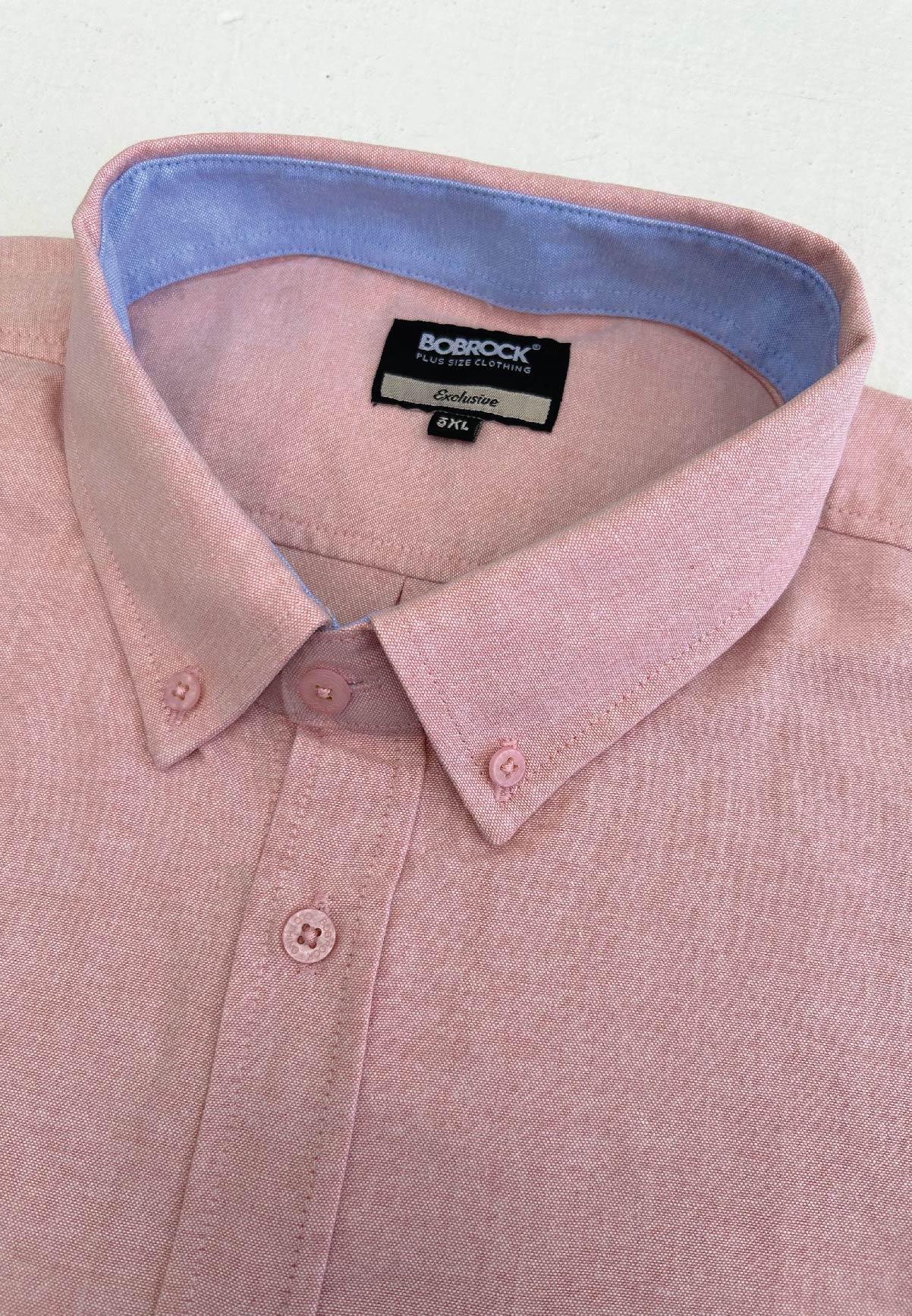 Kemeja Lelaki Plus Size | Baju Lelaki Plus Size | Plus Size Shirt | Baju Plus Size | Big Size Shirt #color_Salmon Pink