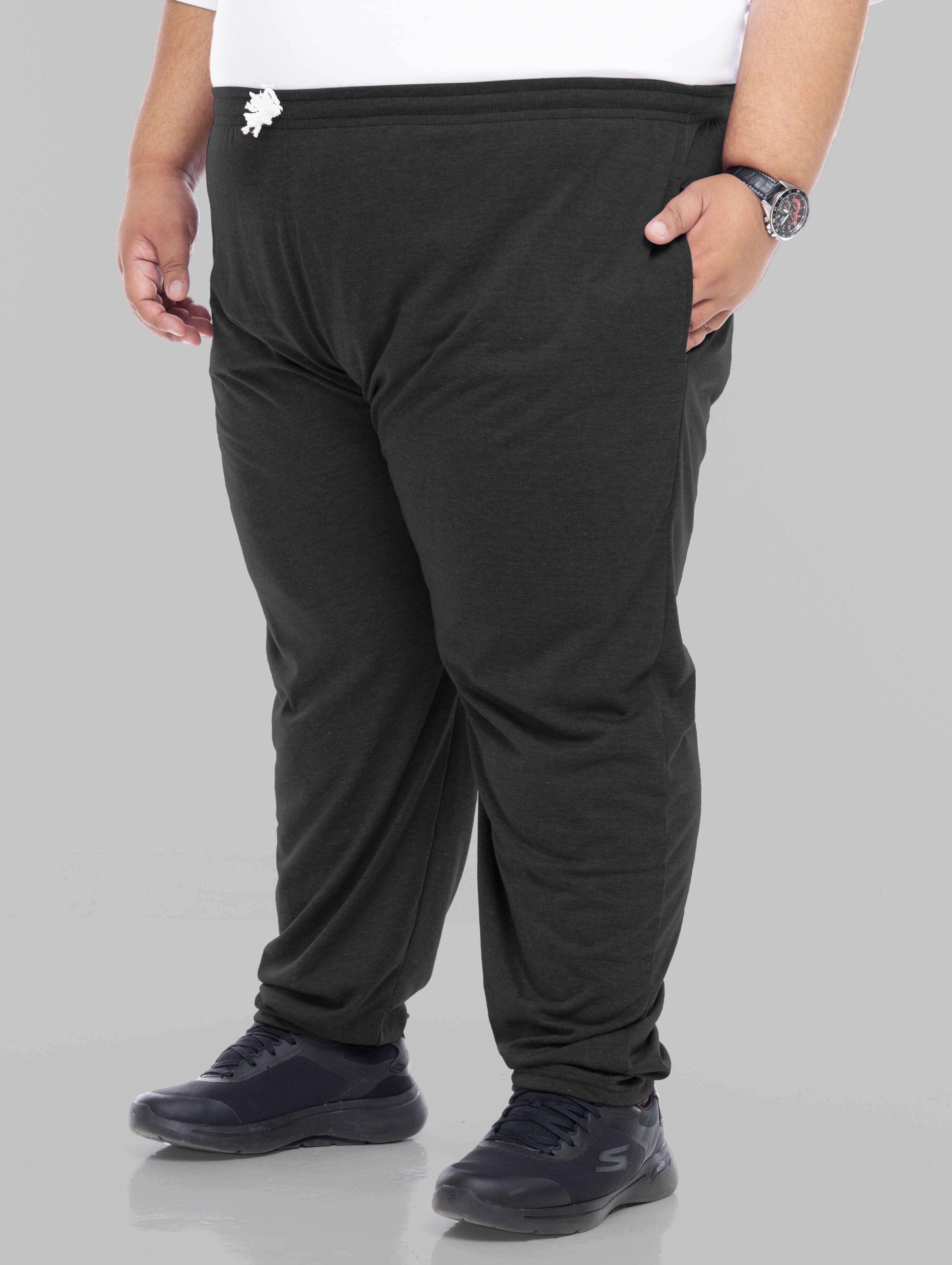 Plus Size Pants | Plus Size Sweatpants | Men Big Pants #color_dark-grey