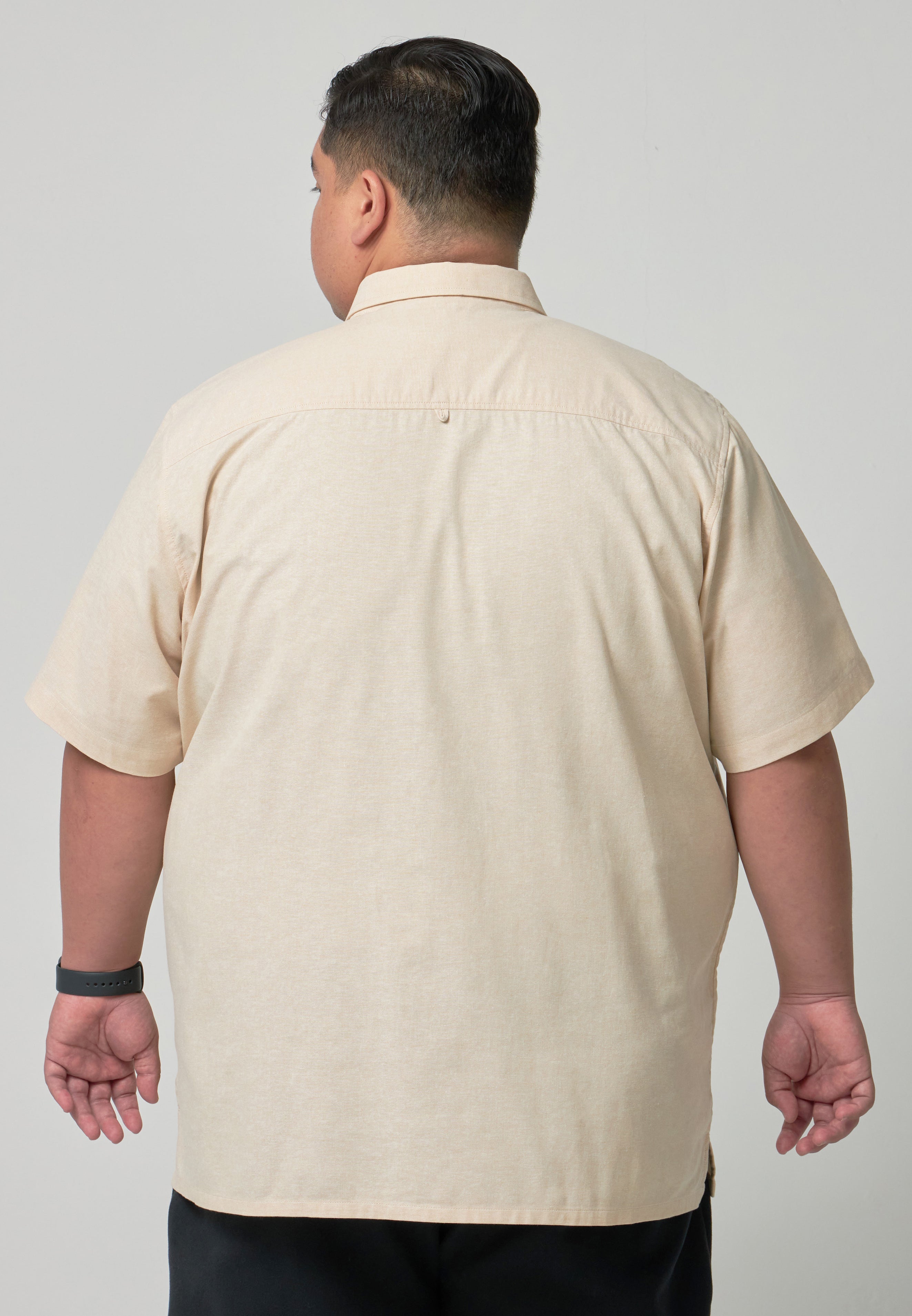 Kemeja Lelaki Plus Size | Baju Lelaki Plus Size | Plus Size Shirt | Baju Plus Size | Big Size Shirt #color_beige