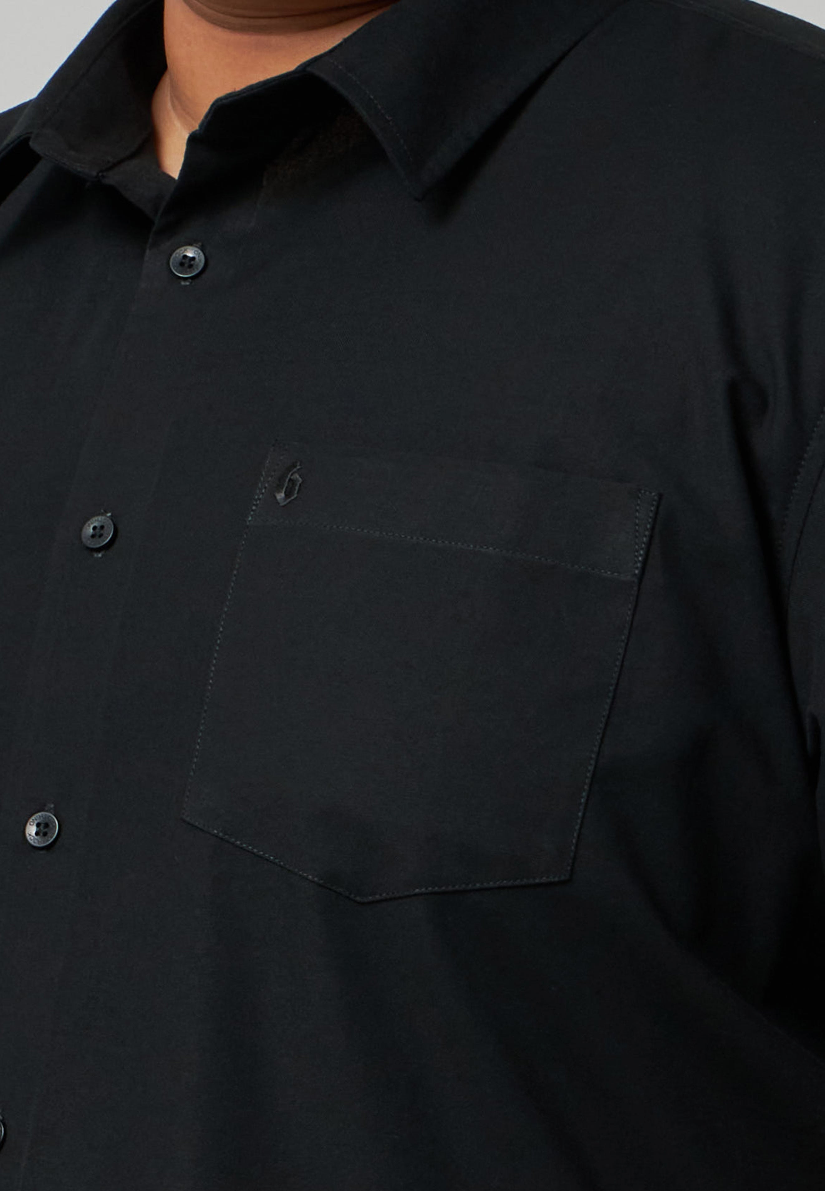Kemeja Lelaki Plus Size | Baju Lelaki Plus Size | Plus Size Shirt | Baju Plus Size | Big Size Shirt #color_Black