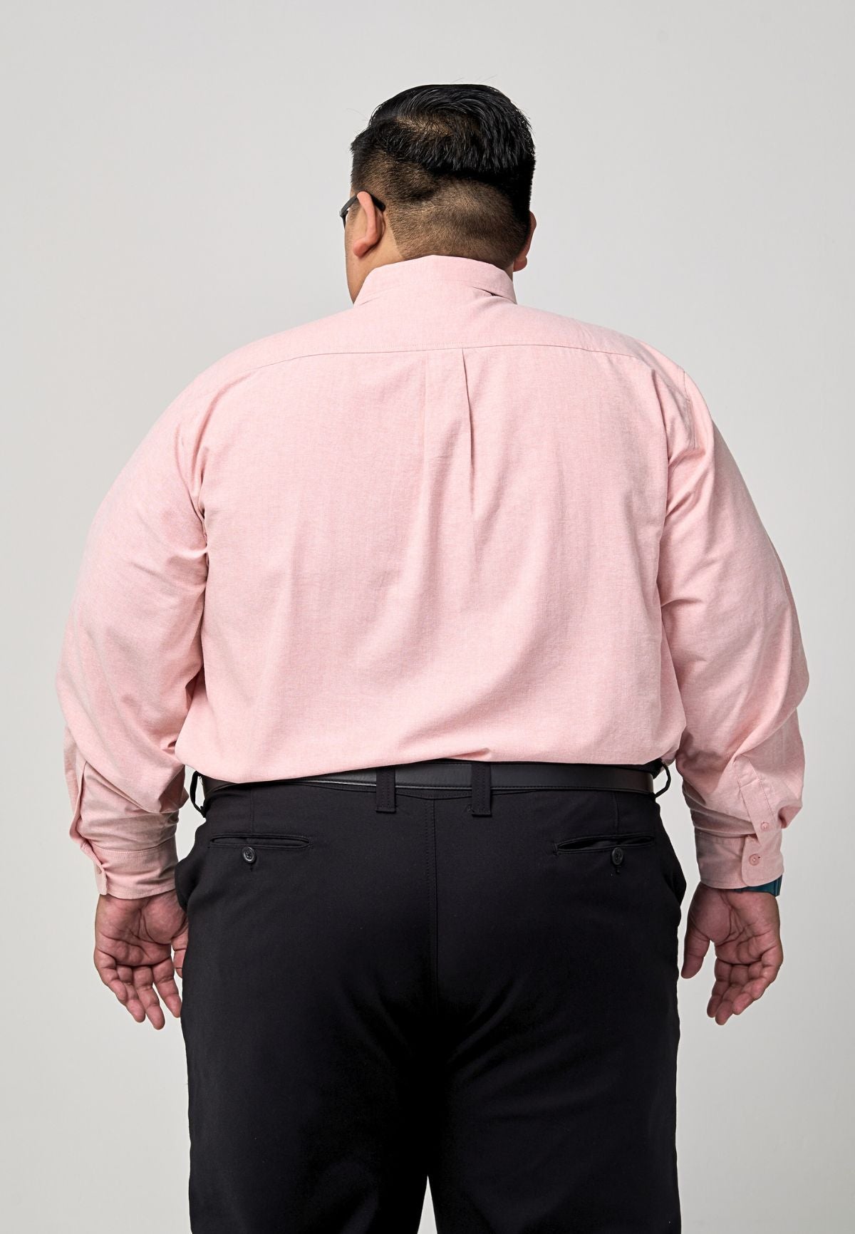Kemeja Lelaki Plus Size | Baju Lelaki Plus Size | Plus Size Shirt | Baju Plus Size | Big Size Shirt #color_Salmon Pink