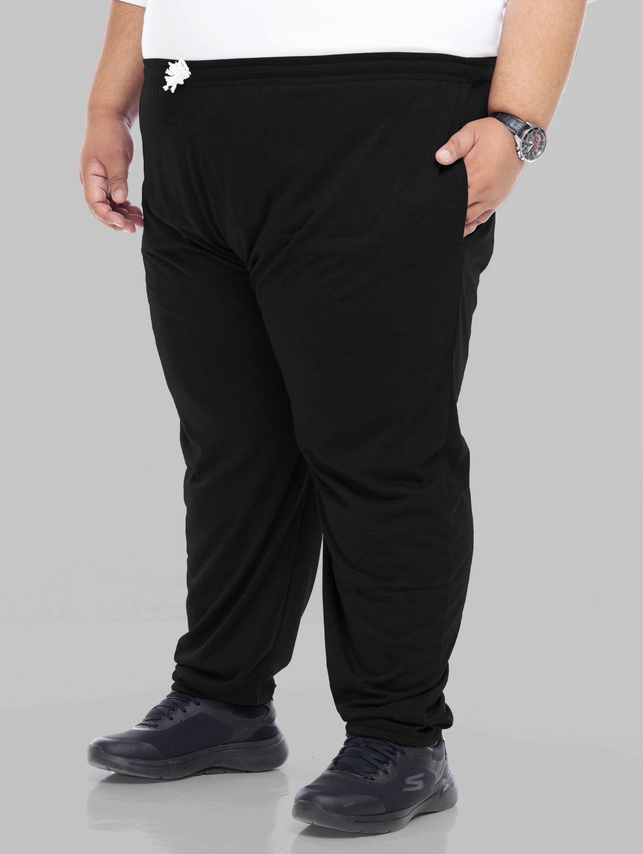 Plus Size Pants | Plus Size Sweatpants | Men Big Pants #color_black