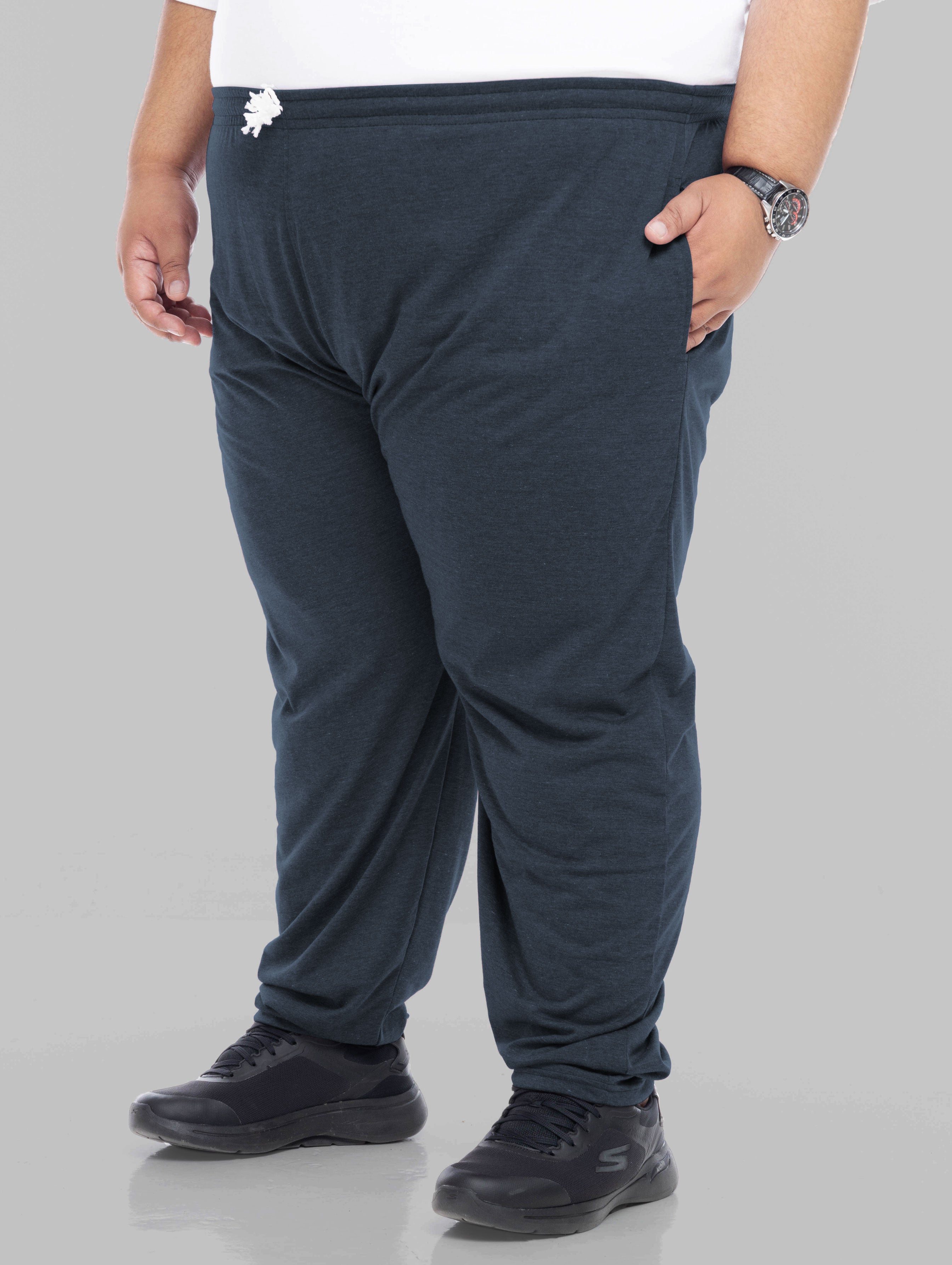 Plus Size Pants | Plus Size Sweatpants | Men Big Pants #color_navy-blue