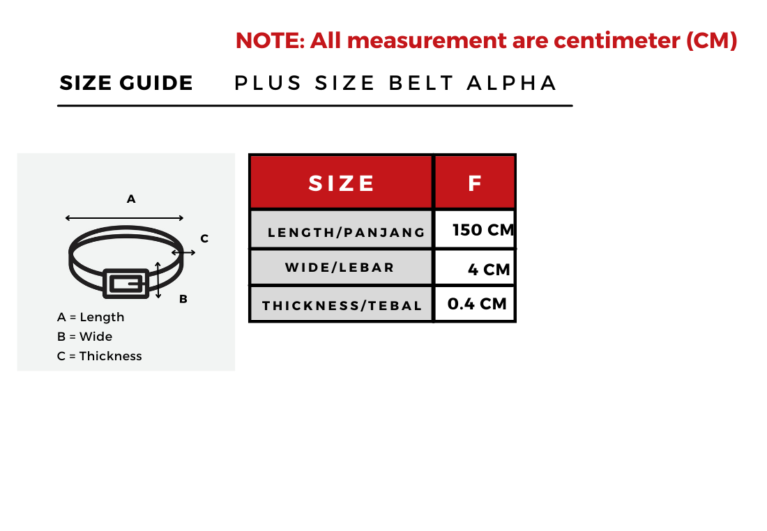 Ratchet Buckle Plus Size Belt Alpha