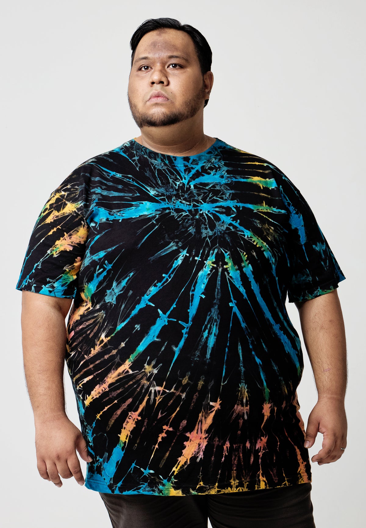 Plus Size T-Shirt Tie Dye | Plus Size Relax Fit Cotton Round Neck Shor