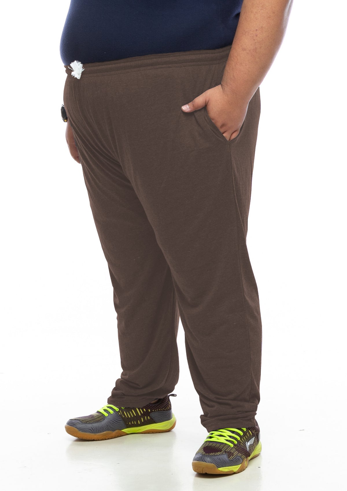 Plus Size Pants | Plus Size Sweatpants | Men Big Pants #color_brown